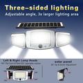 P123 3-Head Solar LED Motion Sensor Floodlight with Remote Control