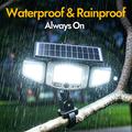 P123 3-Head Solar LED Motion Sensor Floodlight with Remote Control