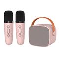 P2 Kids Karaoke Bluetooth Speaker with 2 Microphones - Pink