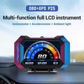 P25 Multi-Function Car HUD OBD2 with GPS LCD Display, Speedometer
