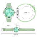 P61 Elegant Smart Watch for Women - Silver / Green