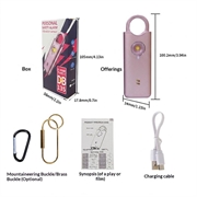 PA500 Aluminum Alloy Personal Safety Alarm 130dB - Pink