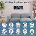 PH-01 16" LED Digital Alarm Clock - RGB Display, Dual Alarm, Remote Control - Black
