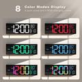 PH-01 16" LED Digital Alarm Clock - RGB Display, Dual Alarm, Remote Control - Black