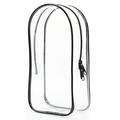 PVC Storage Bag with Keychain for 17cm Labubu Plush & Mini Figures - Black / Transparent