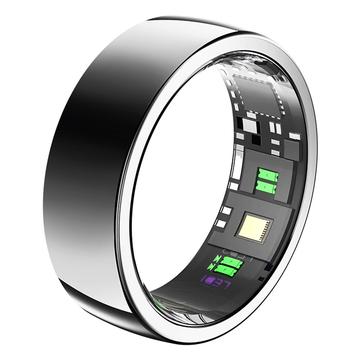 PX01 Sleep & Health Tracking Smart Ring with Charging Base - Size: 9/18.9 - Silver