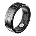 PX02 Crack Design Multi-Function Smart Ring with Photo Control - Size: 18.2mm - Black