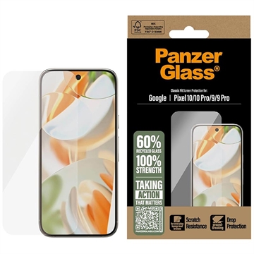 Google Pixel 10/10 Pro/9/9 Pro PanzerGlass Classic Fit Tempered Glass Screen Protector