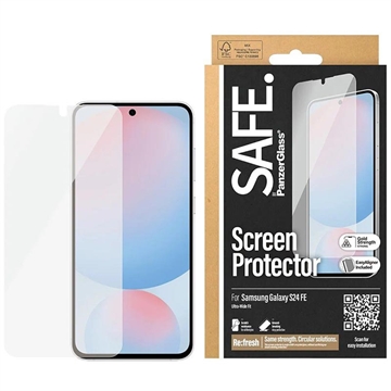 Samsung Galaxy S24 FE PanzerGlass Safe Ultra-Wide Fit Tempered Glass Screen Protector - 9H - Clear