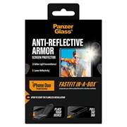 iPhone Duo PanzerGlass Ultra-Wide Fit w. FastFit In-A-Box Screen Protector - 9H - Clear