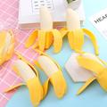 Peelable Banana Dumpling Squishy Toy for Kids and Adults - Yellow