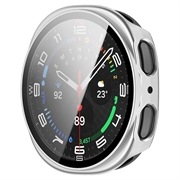 Samsung Galaxy Watch9 Plastic Case with Screen Protector - 40mm - Matte Silver