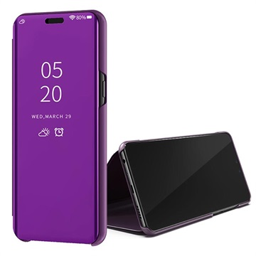 Luxury Series Mirror View Samsung Galaxy A6s Flip Case - Purple