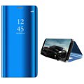 Samsung Galaxy S9 Luxury Mirror View Flip Case - Blue