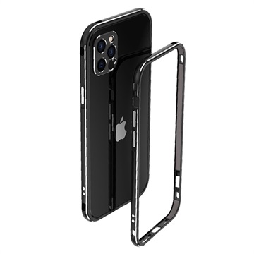 Polar Lights Style iPhone 12 Pro Metal Bumper - Black / Silver