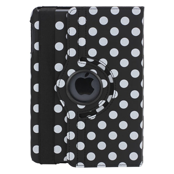 Mini Polka Dot Rotary Leather White Black mini polka dot rotary leather white black