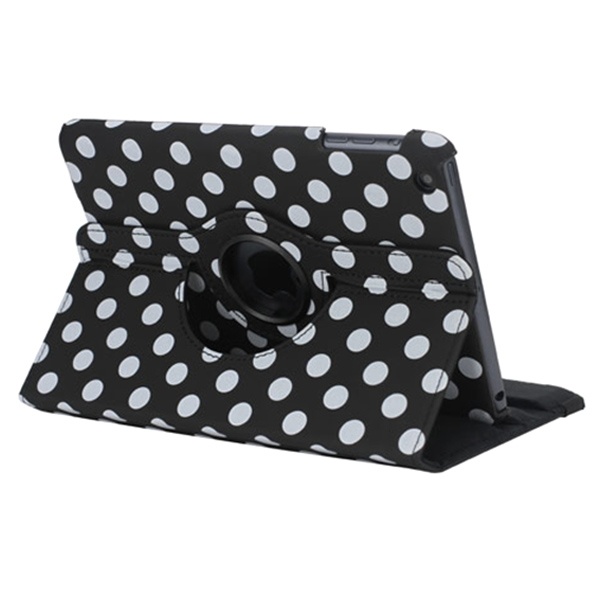 Mini Polka Dot Rotary Leather White Black mini polka dot rotary leather white black