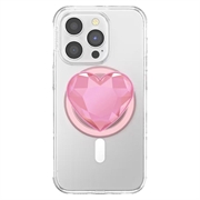 PopSockets Round MagSafe PopGrip Expanding Stand & Grip - Crystal Heart / Pink