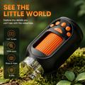 Portable Kids Digital Microscope for Nature Exploration - Black / Orange