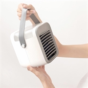 Portable Mini Evaporative Air Cooler with Humidifier and Air Purifier - White