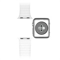 Apple Watch Series 7/SE/6/5/4/3/2/1 Premium Leather Strap - 45mm/44mm/42mm - White