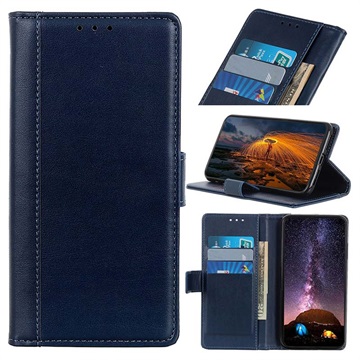 Premium Samsung Galaxy A10 Wallet Case with Kickstand Feature - Blue