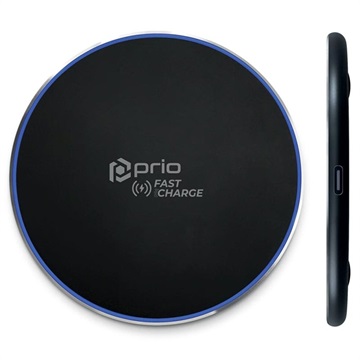 Prio Universal Fast Wireless Charger - 15W - Black