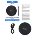 Prio Universal Fast Wireless Charger - 15W - Black