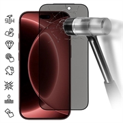 iPhone 18 Pro Max Privacy Full Cover Tempered Glass Screen Protector with Dust-Proof Mesh