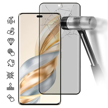 Honor X60 Pro Privacy Full Cover Tempered Glass Screen Protector - Black Edge