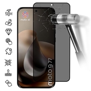 Motorola Moto G77 Privacy Full Cover Tempered Glass Screen Protector - Black Edge