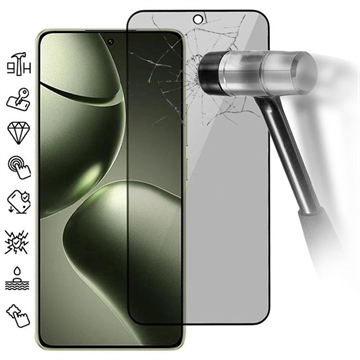 Xiaomi 14T/14T Pro Privacy Full Cover Tempered Glass Screen Protector - Black Edge