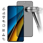 Xiaomi Poco X6 Pro Privacy Full Cover Tempered Glass Screen Protector - Black Edge