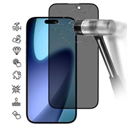iPhone Air Privacy Full Cover Tempered Glass Screen Protector - Black Edge