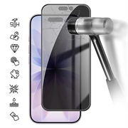 iPhone 18 Privacy Full Cover Tempered Glass Screen Protector - Black Edge