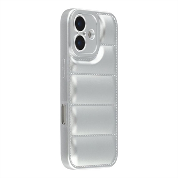 iPhone 17 Puffer Jacket Shockproof TPU Case - Silver