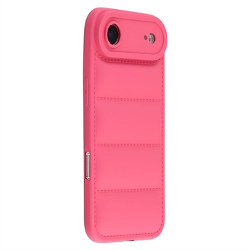 iPhone Air Puffer Jacket Shockproof TPU Case - Hot Pink