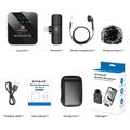 Puluz PU645B Wireless Lavalier Microphone - Lightning - Black