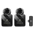 Puluz PU647B Dual Wireless Lavalier Microphone with Lightning Receiver - 2 Pcs. - Black