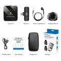 Puluz PU648B Dual Wireless Lavalier Microphone with Type-C Receiver - 2 Pcs. - Black