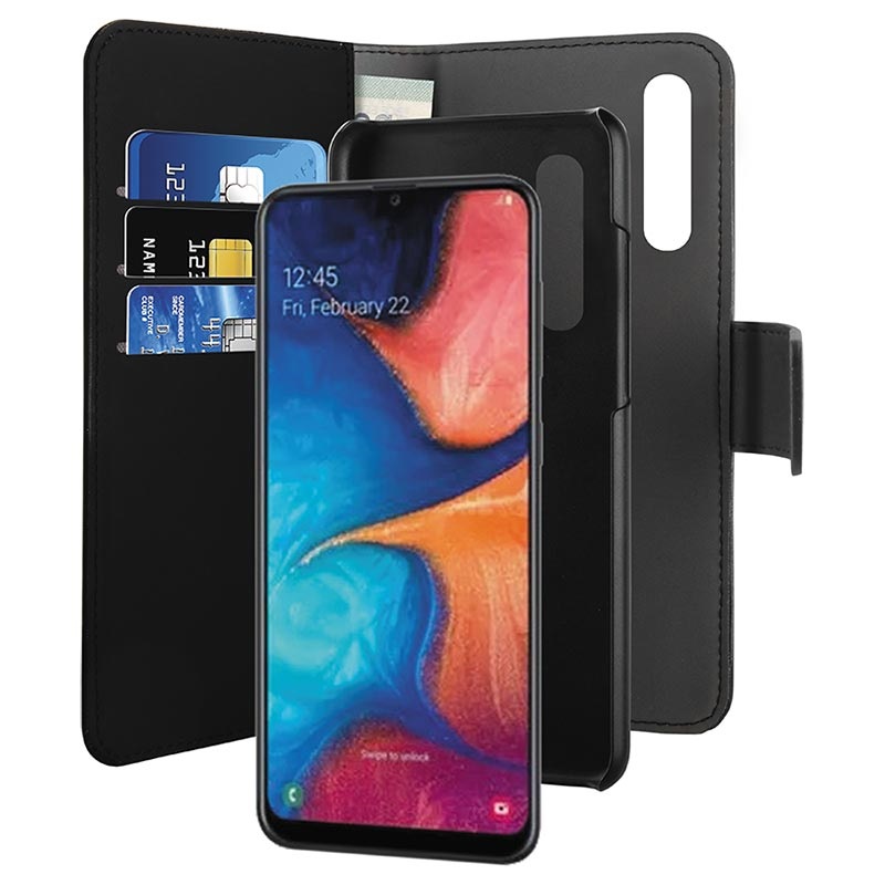 Puro 2-in-1 Magnetic Samsung Galaxy A20e Wallet Case - Black