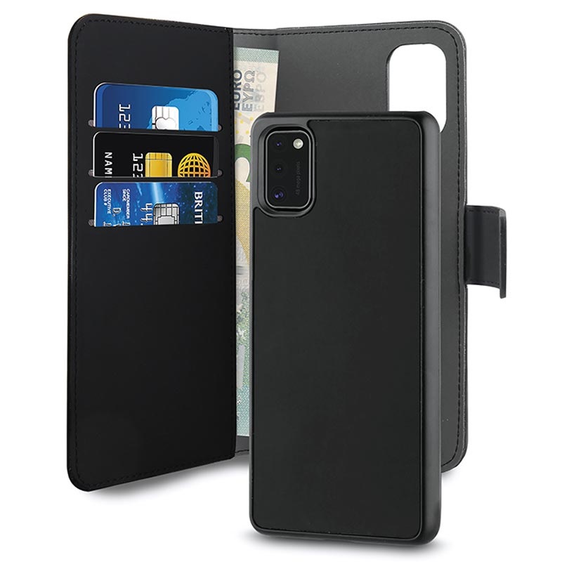 Puro 2in1 Samsung Galaxy A41 Wallet Case Black