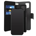 Puro 2-in-1 iPhone 12 Mini Magnetic Wallet Case - Black