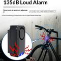 Q100 Remote Control Bike Alarm with RGB Warning Light - 135dB