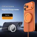 Q12 MagSafe Charger Stand for iPhone 12-17 - 25W - Orange