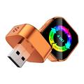 Q1A 4-in-1 Wireless CarPlay/Android Auto Adapter with AirPlay and Mirror Link - Orange / Colorful