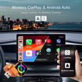 Q1A 4-in-1 Wireless CarPlay/Android Auto Adapter with AirPlay and Mirror Link - Orange / Colorful