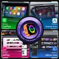Q1A 4-in-1 Wireless CarPlay/Android Auto Adapter with AirPlay and Mirror Link - Orange / Colorful