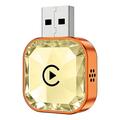 Q1AS Diamond Cut 4-in-1 Wireles Android Auto and CarPlay Adapter - Gold / Orange