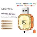 Q1AS Diamond Cut 4-in-1 Wireles Android Auto and CarPlay Adapter - Gold / Orange